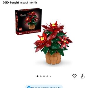 LEGO Festive Poinsettia Display